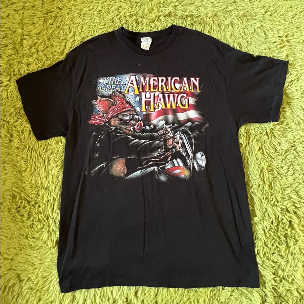 Vintage The Great American Hawg motorcycle T shirt size XL in good condition